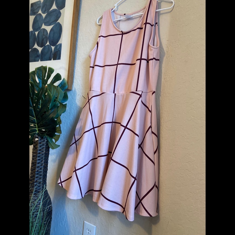 Light pink flare dress